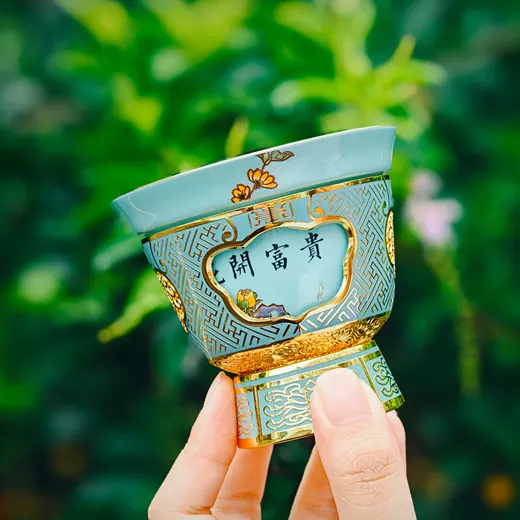 花开富贵小茶杯