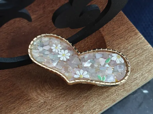 爱心小花发夹