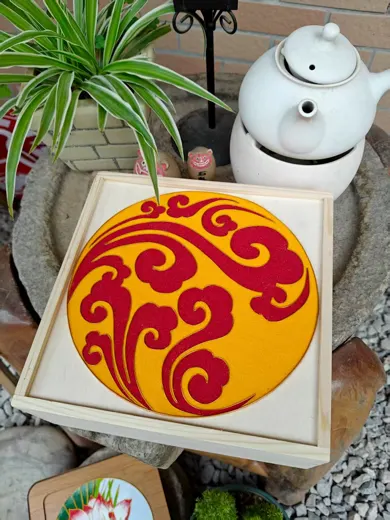 祥云纹茶盒