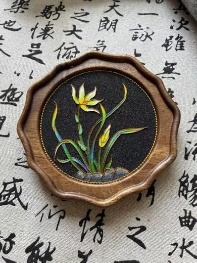 兰花杯垫